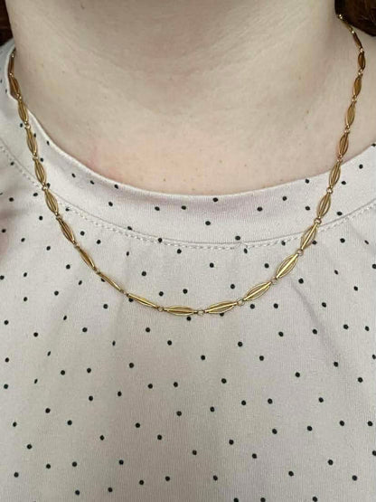 9ct Rose gold Eye shaped link chain