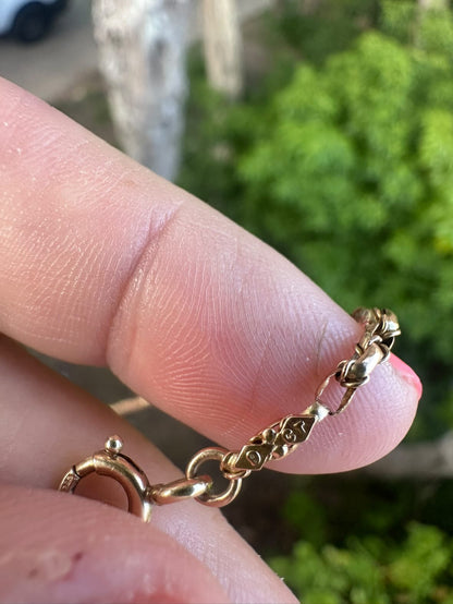 Antique 9ct Gold Wrapped Belcher chain with bolt clasp