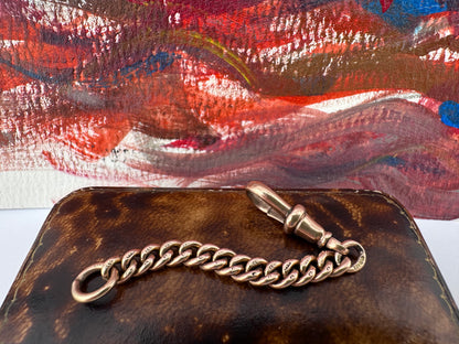 9ct Rose Gold curb extender with dog clip