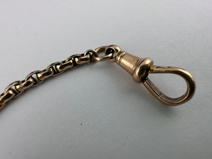 9ct gold popcorn link extender with dog clip