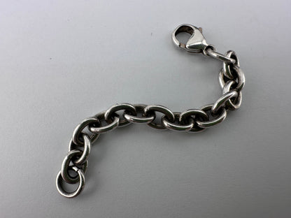 Sterling silver cable link extender with large lobster clasp