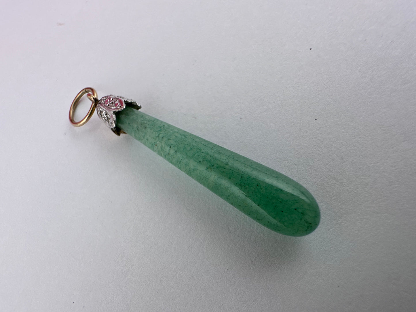 9ct gold Jade pendant