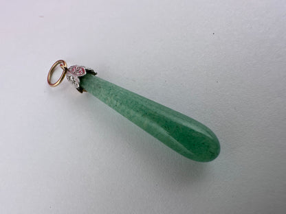 9ct gold Jade pendant