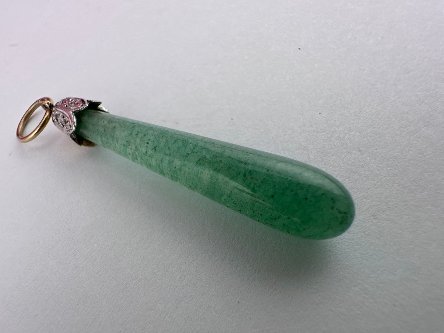 9ct gold Jade pendant