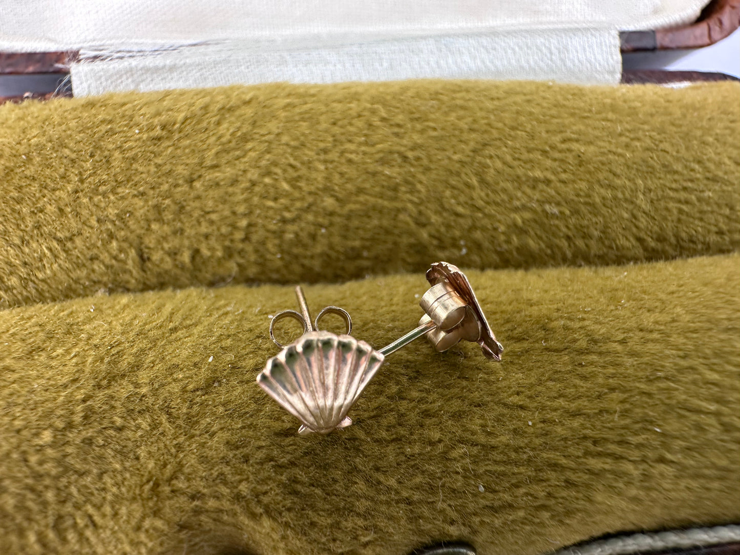 9ct gold shell earrings