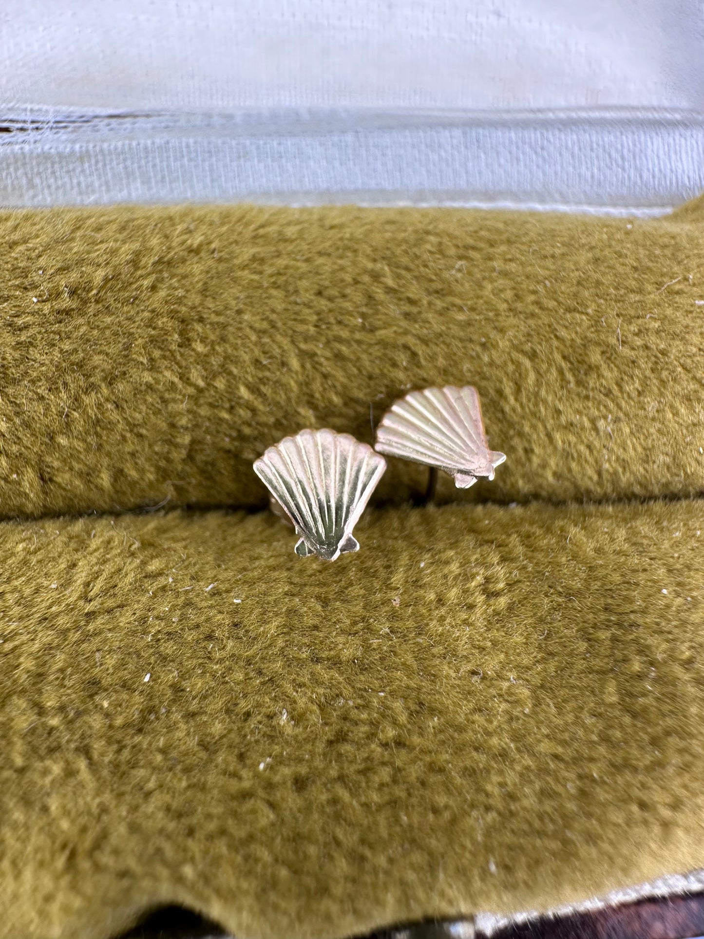 9ct gold shell earrings