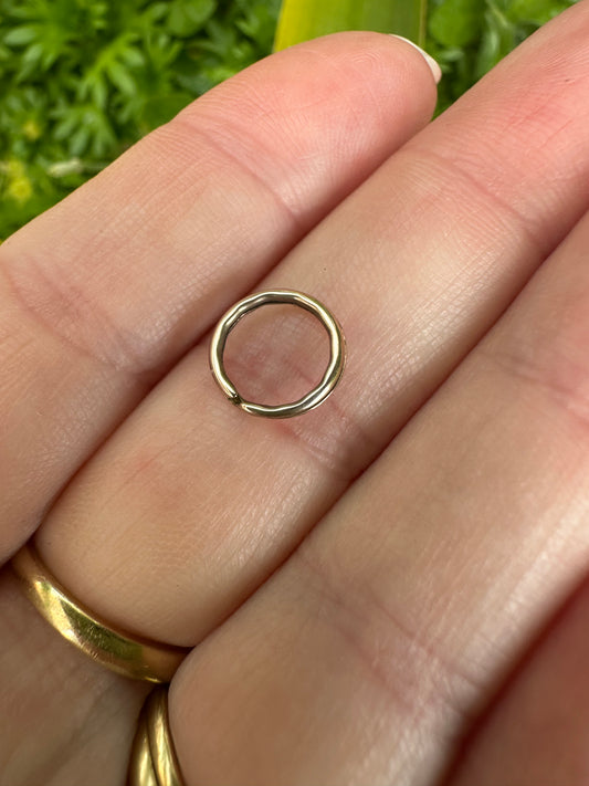 9ct Faceted Split ring