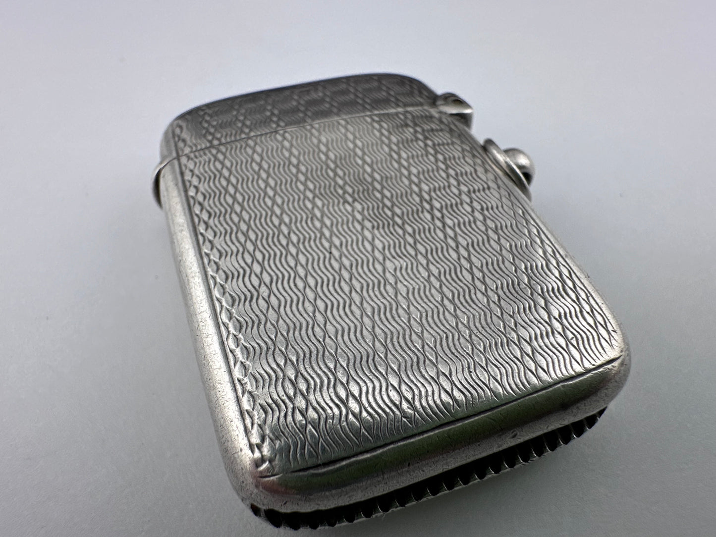 Antique Sterling Silver Shibayama Vesta Case