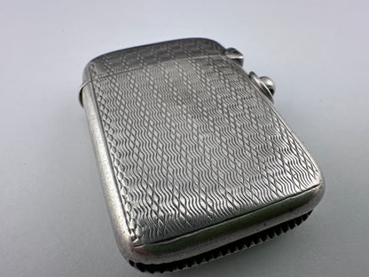Antique Sterling Silver Shibayama Vesta Case