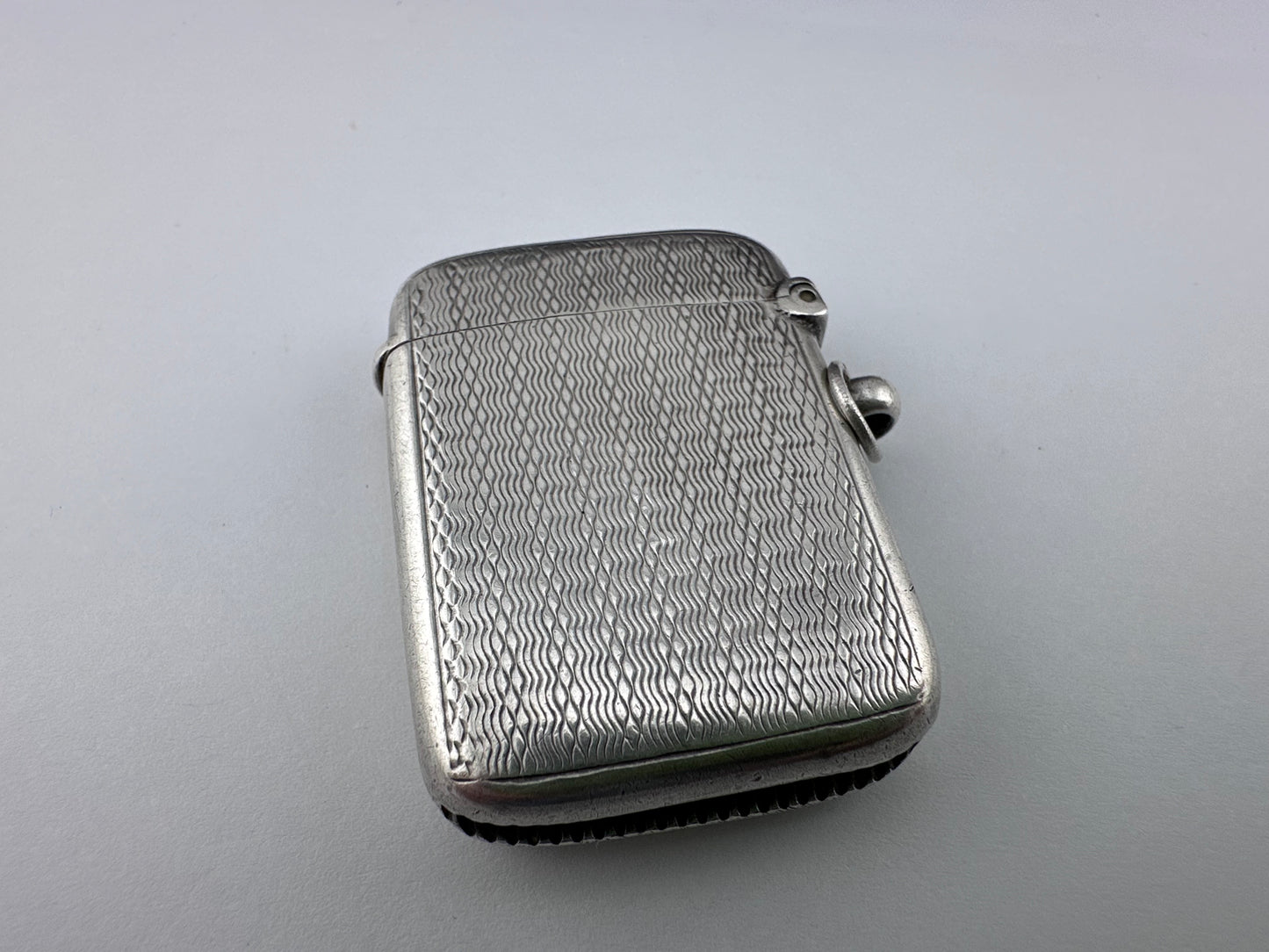 Antique Sterling Silver Shibayama Vesta Case