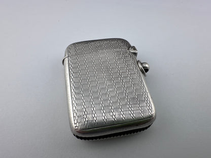 Antique Sterling Silver Shibayama Vesta Case
