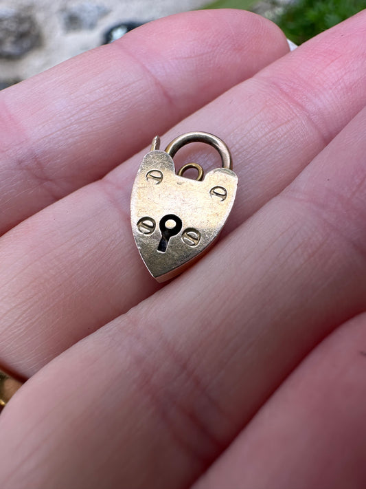Antique 9ct Gold Heart Padlock