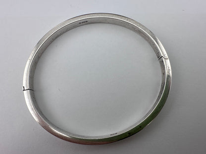 Sterling silver Plain hinged bangle