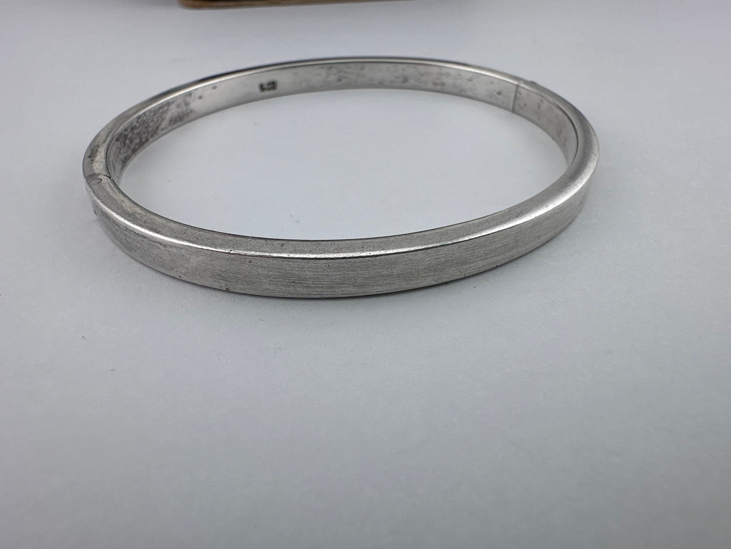 Sterling silver Plain hinged bangle