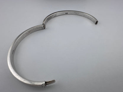 Sterling silver Plain hinged bangle