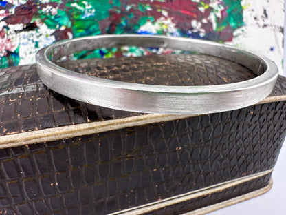Sterling silver Plain hinged bangle
