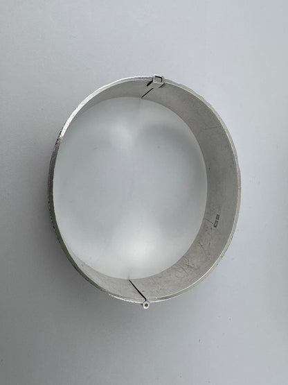Sterling Silver 1970s hinged Bangle