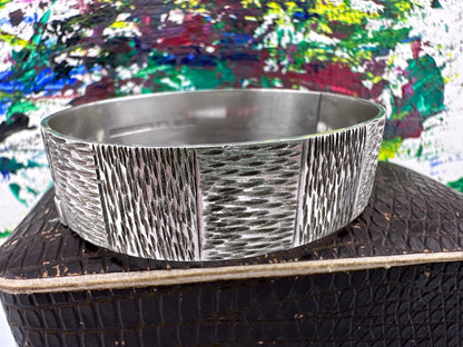 Sterling Silver 1970s hinged Bangle