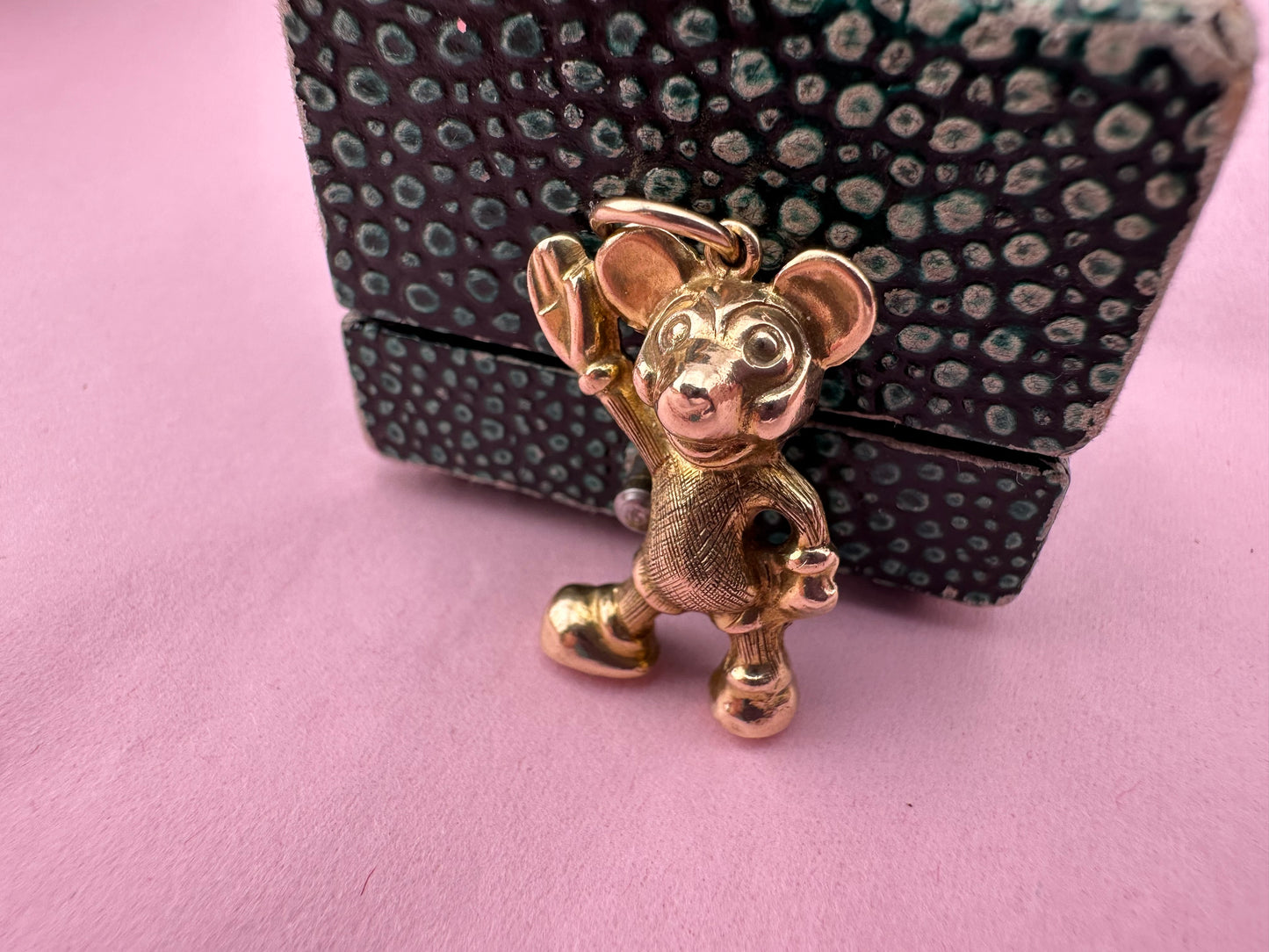 Vintage 9ct Gold Mickey Mouse Charm, 2.23g, 1963, made by George Jensen