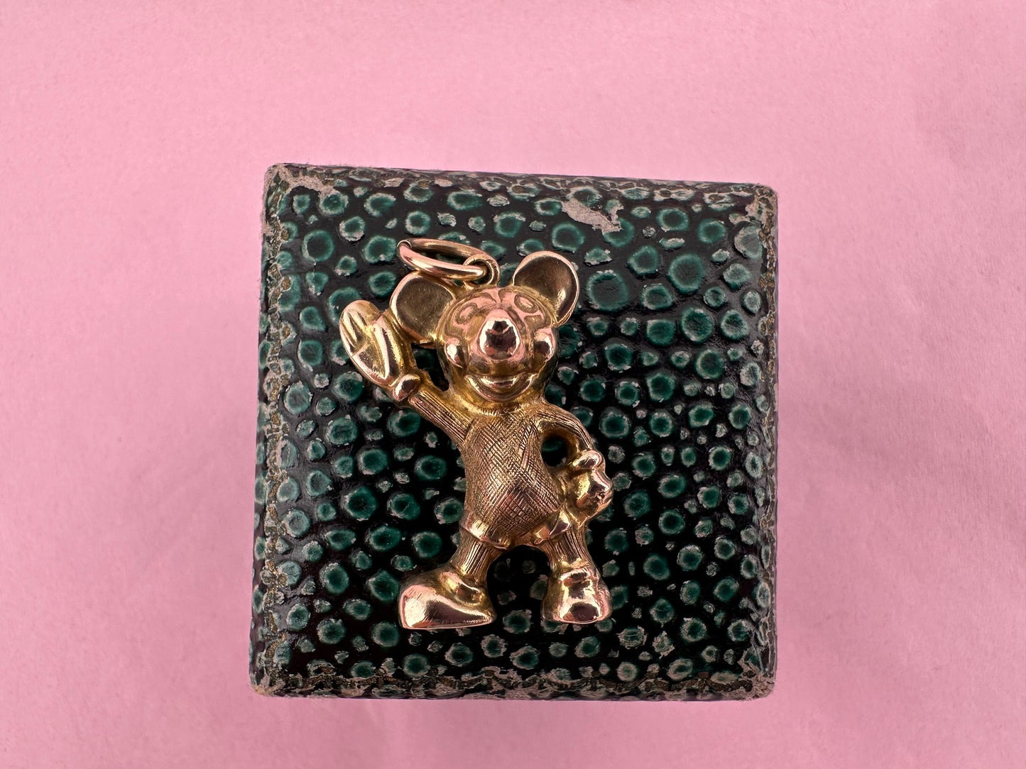 Vintage 9ct Gold Mickey Mouse Charm, 2.23g, 1963, made by George Jensen