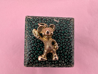 Vintage 9ct Gold Mickey Mouse Charm, 2.23g, 1963, made by George Jensen