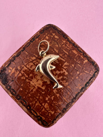 9ct Golf Dolphin Charm