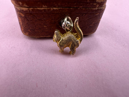 9ct Gold Cat Charm, solid not hollow