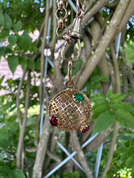 18ct Lattice/Basket Sputnik with paste stones
