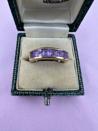 9ct Amethyst Stacker ring, size N