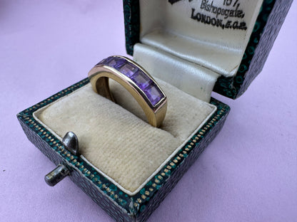 9ct Amethyst Stacker ring, size N