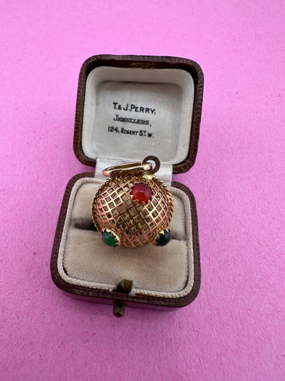 18ct Lattice/Basket Sputnik with paste stones
