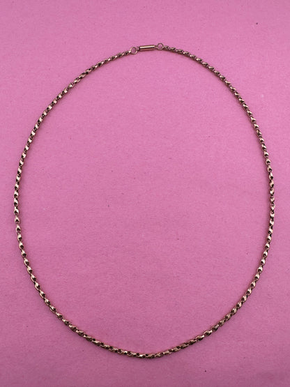 Antique 9ct Gold Tulip chain, 19.5inches, 6.31g