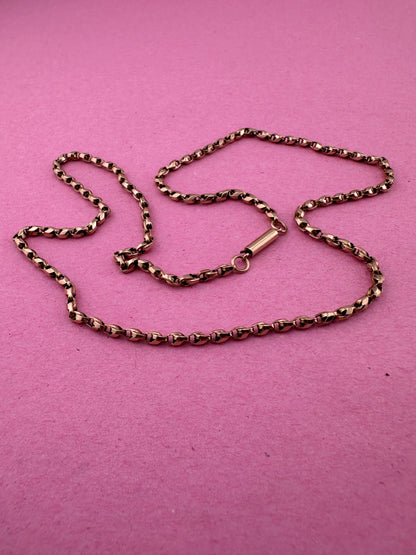 Antique 9ct Gold Tulip chain, 19.5inches, 6.31g