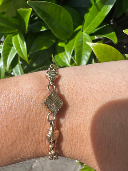 Antique 9ct Gold Albertina chain extender or bracelet