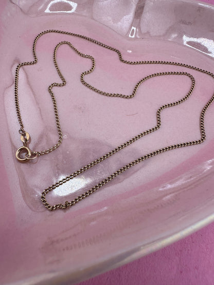 Vintage 9ct Gold Baby Curb chain