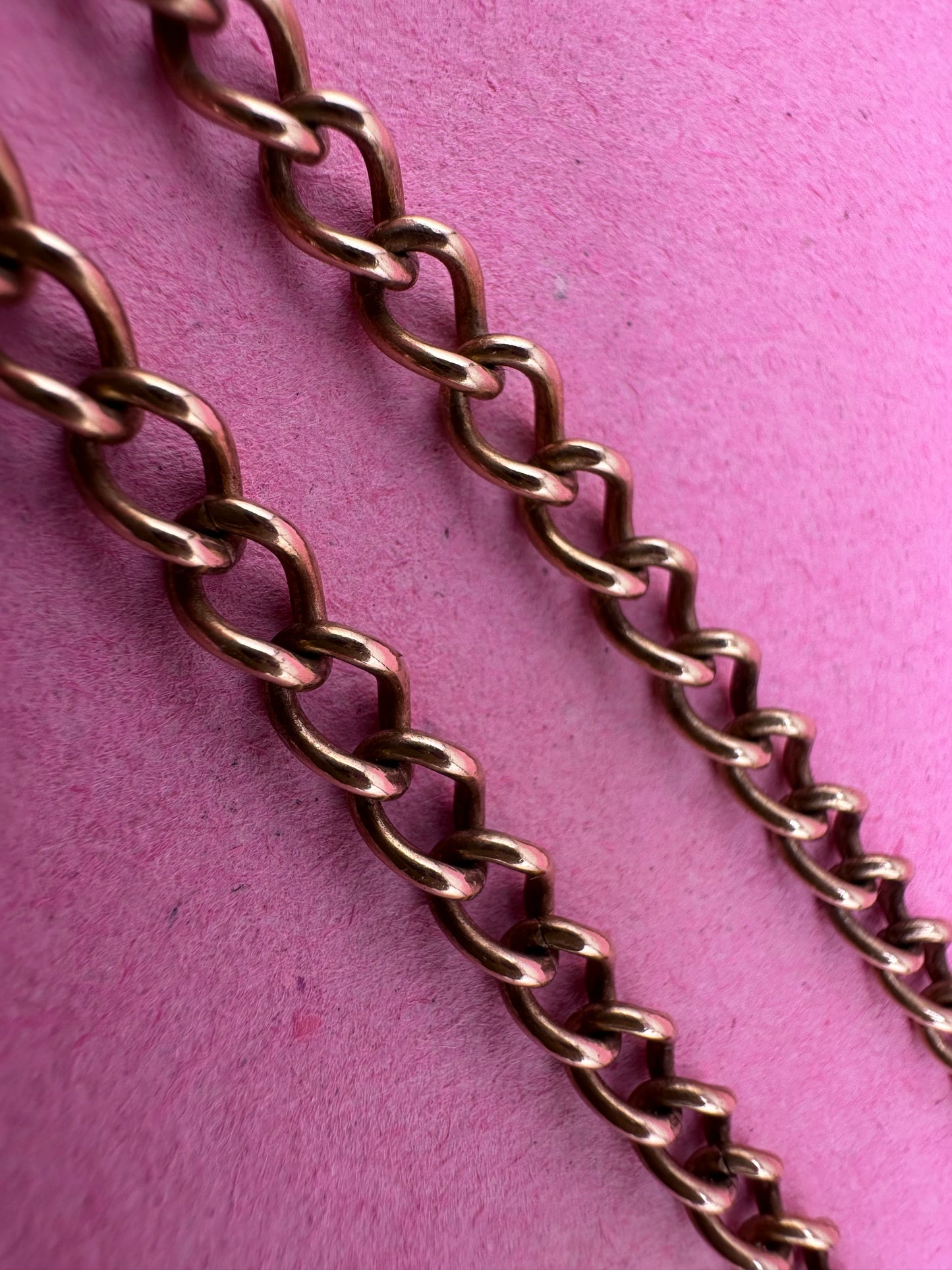 Vintage 9ct Yellow Gold Albert Chain and two swivel dog clips