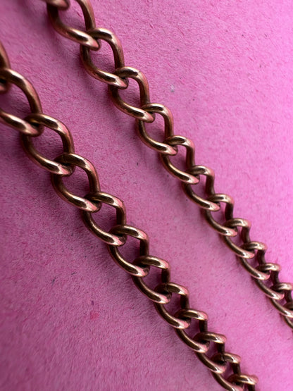Vintage 9ct Yellow Gold Albert Chain and two swivel dog clips