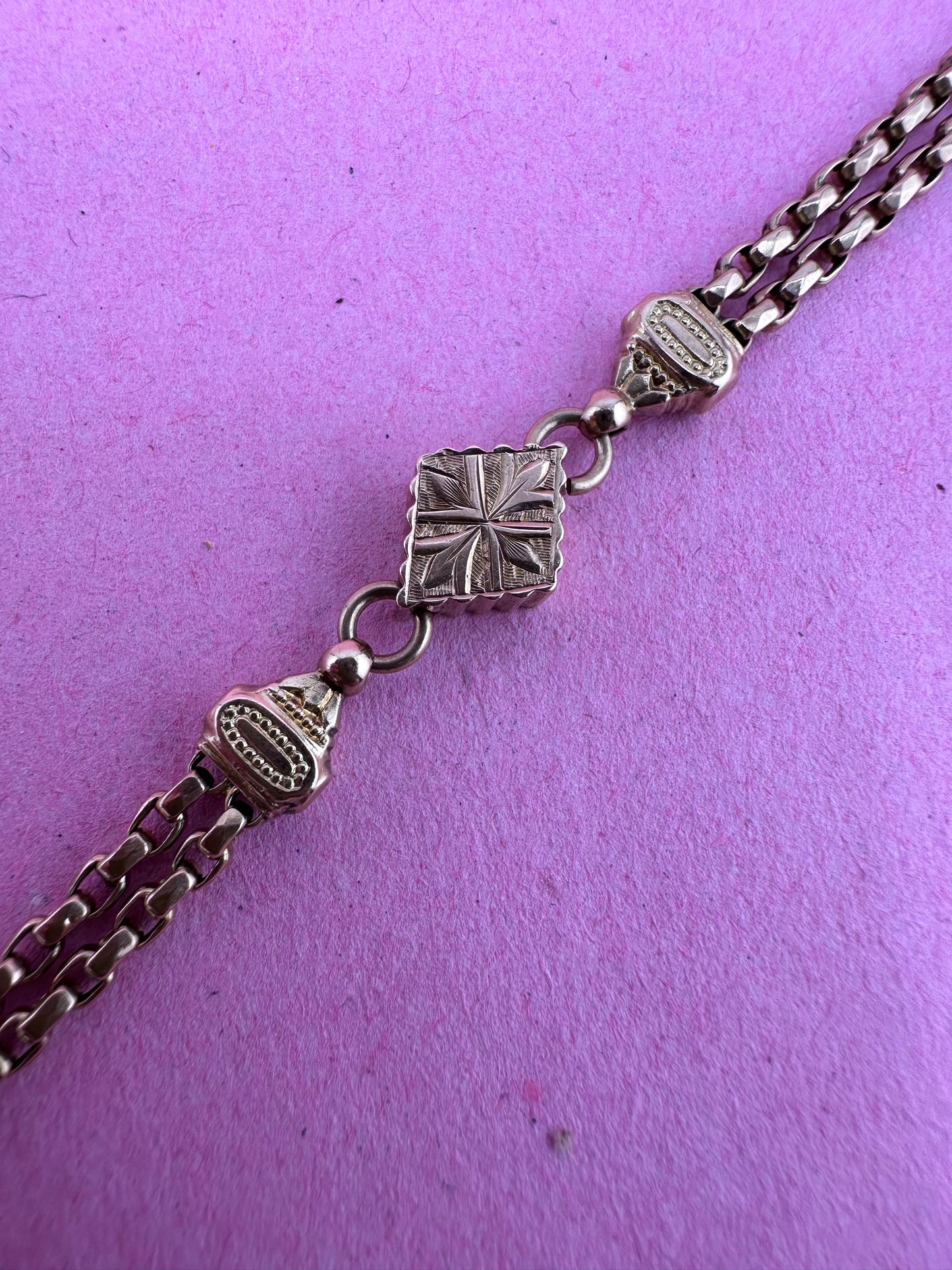 Antique 9ct Gold Albertina chain extender or bracelet