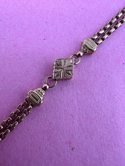 Antique 9ct Gold Albertina chain extender or bracelet