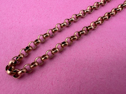 Vintage 9ct gold Rolo/belcher chain with original dog clip