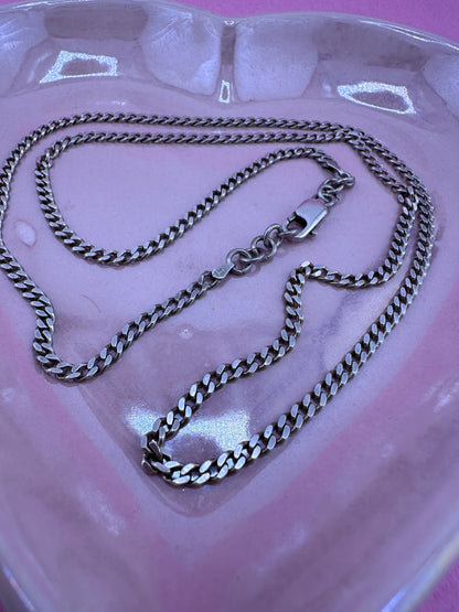 Sterling silver Flat curb chain