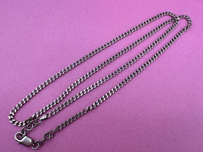 Sterling silver Flat curb chain