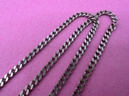 Sterling silver Flat curb chain