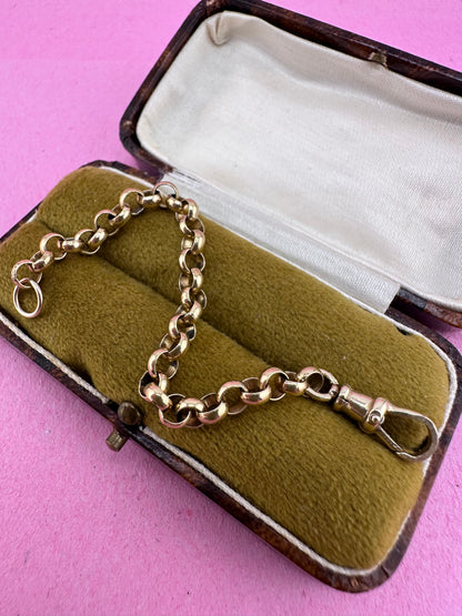 Vintage 9ct Yellow gold Belcher/Rolo extender