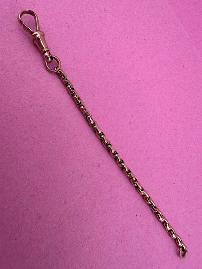 Antique 9ct Peachy Faceted oval belcher extender
