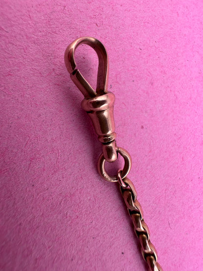 Antique 9ct Peachy Faceted oval belcher extender