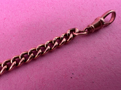 Antique 9ct Rose Curb Extender with Vintage dog clip.