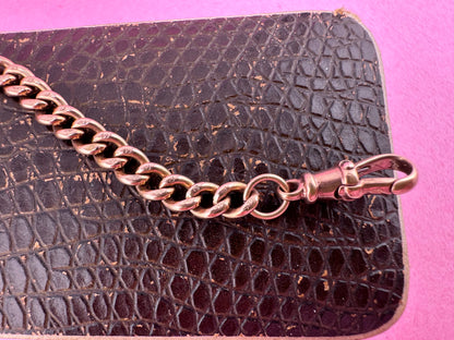Antique 9ct Rose Curb Extender with Vintage dog clip.