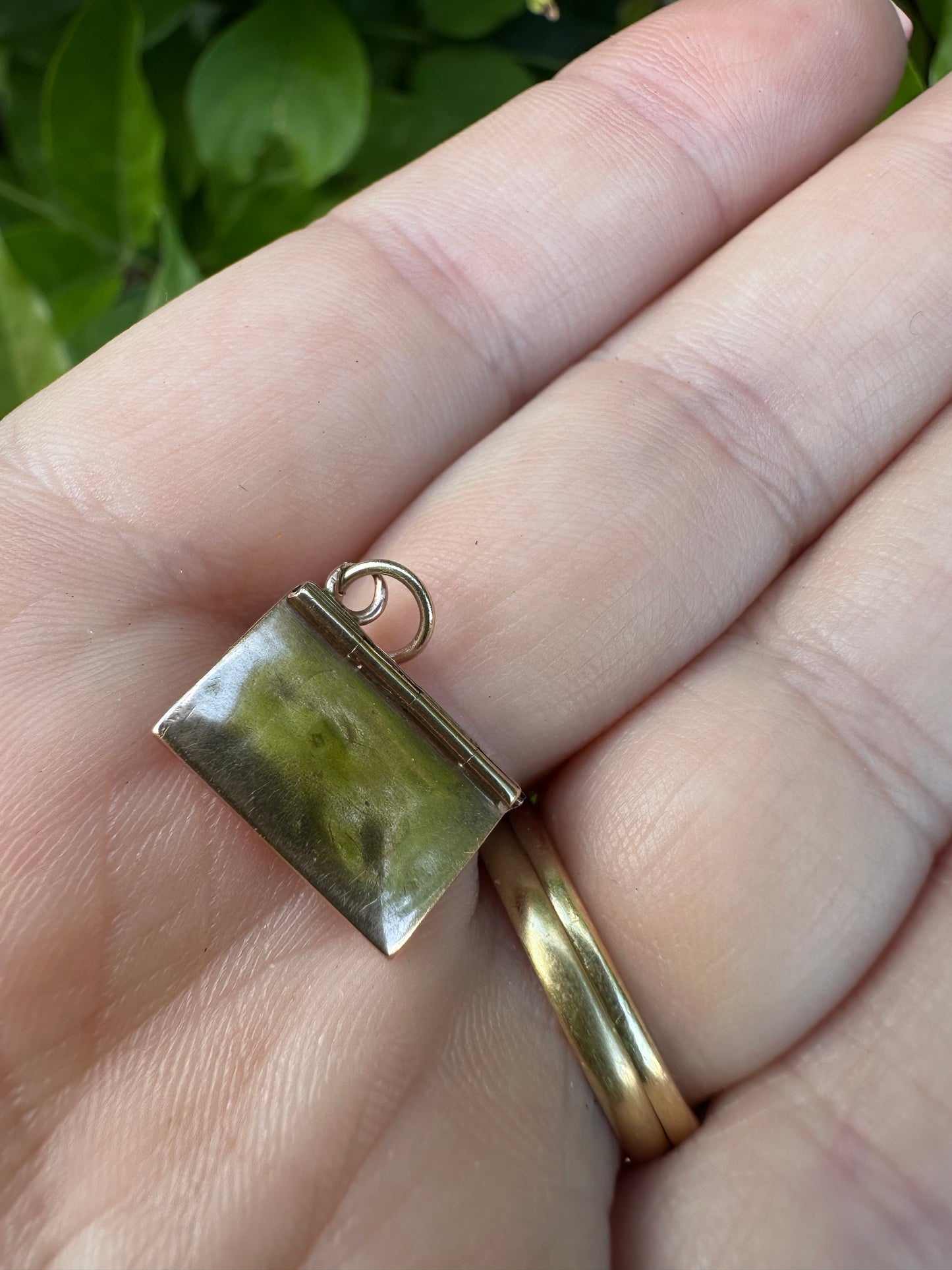 9ct Rose Gold articulated Envelope Charm with seed pearl