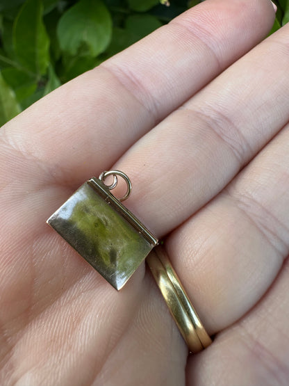 9ct Rose Gold articulated Envelope Charm with seed pearl